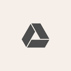 Geometric Triangle Icon - Flat Style vector image