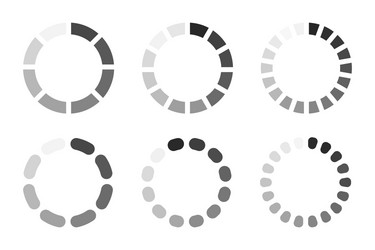 loading icon circle bar progress isolated vector image