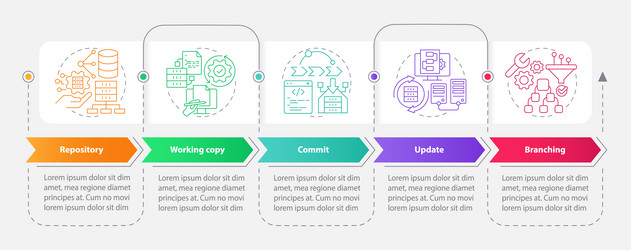 source control concepts rectangle infographic vector