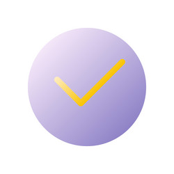 tick in circle flat gradient two-color ui icon vector image