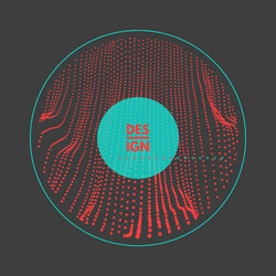 3d abstract with dots network design particle vector image