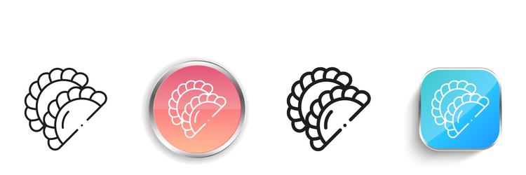 dessert icon thin linear regular and button style vector image