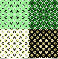 Geometrical circle pattern design background set vector