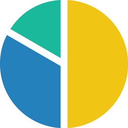 pie chart icon symbol for report and analytics vector image