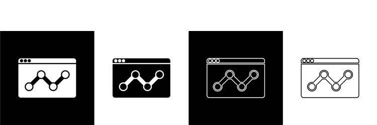set web analytics information and development vector image