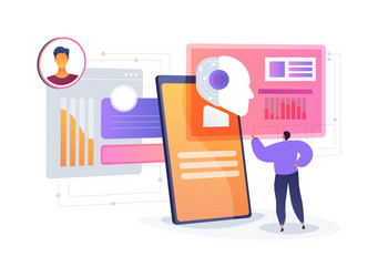 ai-driven customer engagement analytics abstract vector image