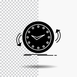 backup clock clockwise counter time glyph icon vector image
