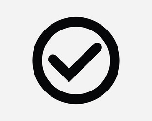 checkmark tick circle icon correct select check vector
