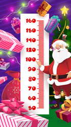 christmas and birthday gifts kids height chart vector