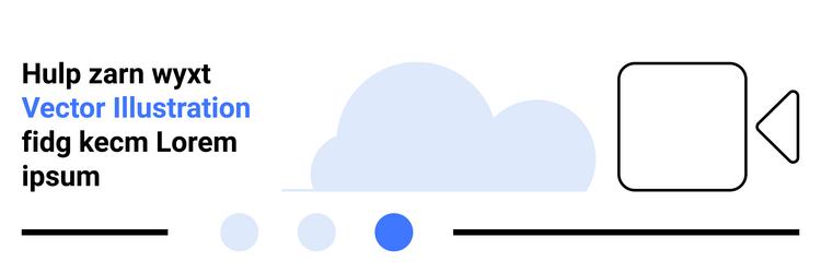 cloud storage and video upload concept in minimal vector image