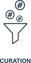 curation outline icon thin line concept element vector image