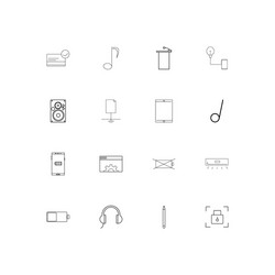 Devices linear thin icons set outlined simple vector