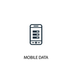 mobile data icon simple element vector image