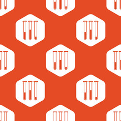 orange hexagon test-tubes pattern vector image