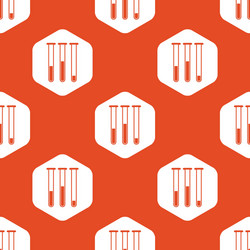 orange hexagon test-tubes pattern vector