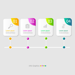Timeline Elements Layout - Square Infographic vector