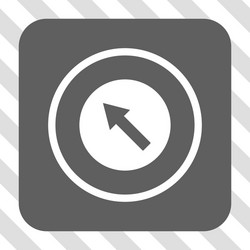 up-left rounded arrow square button vector image