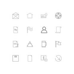 Web applications simple linear icons set outlined vector