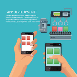 app development technology design vector image
