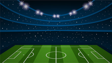 Empty football field arena stadium vector