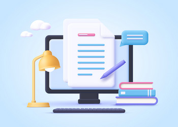 homework assignment concept e-learning online vector image