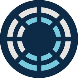 lines loading circle block style icon vector image
