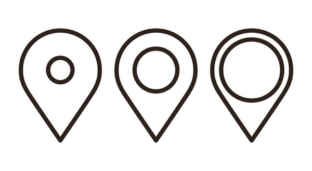 Map Pointer Set - Location Pins vector image