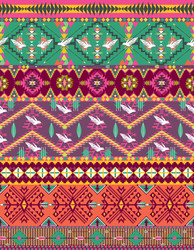 Seamless colorful aztec geometric pattern Vector Image