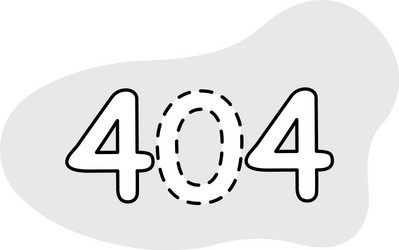404 error logo and icon isolated image vector image