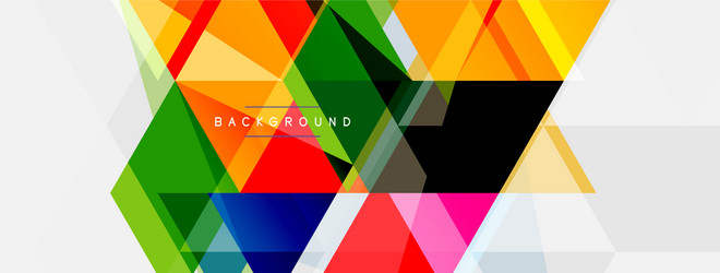 mosaic triangles geometric background techno vector image