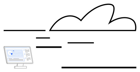 Cloud Data Visualization vector image