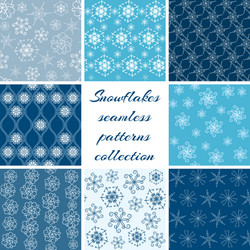 collection of snowflake patterns vector