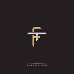 ft initial letter overlapping interlock logo vector image