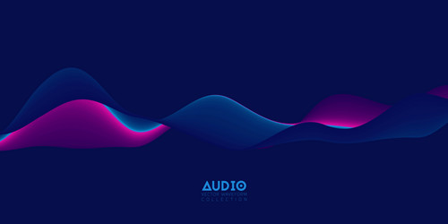 gradient sound wave abstract background colorful vector image
