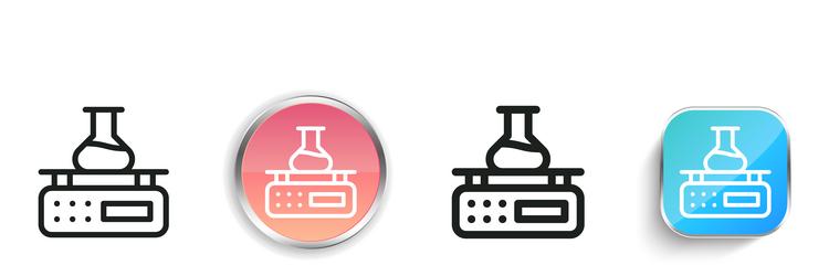 lab scale icon thin linear regular and button vector image