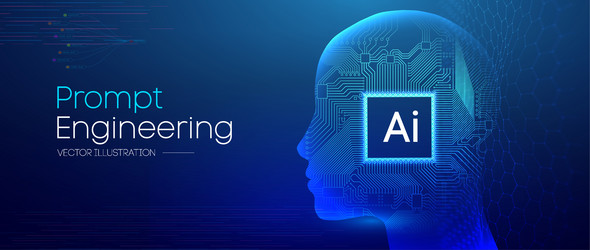prompt engineering ai and data visualization vector image