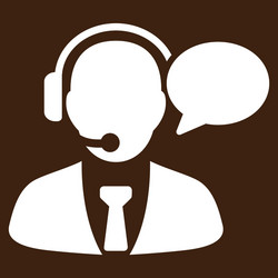support manager message icon vector image