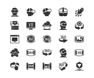 virtual and augmented reality 360 degree rotation vector image