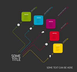 dark five content block diagonal template vector image