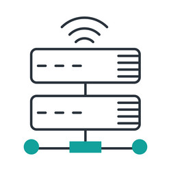 database server connection technology vector image