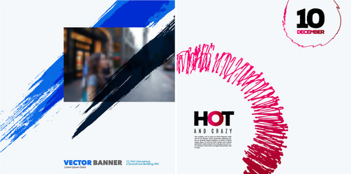 set of abstract design elements for graphic vector image