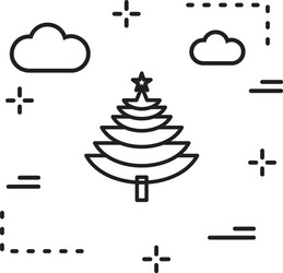 tree icon in creative design with elements vector image