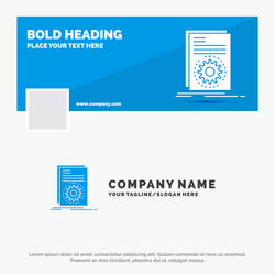 blue business logo template for code executable vector