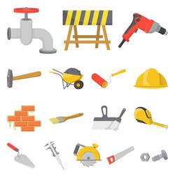 building and architecture cartoon icons in set vector