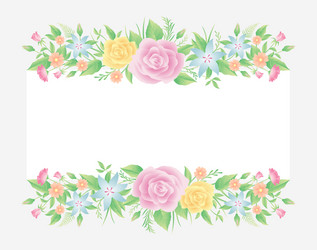 floral frame template decoration Vector Image