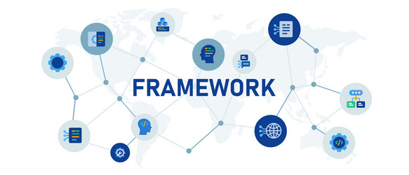 framework build structure concept banner header vector