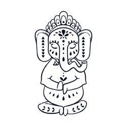 Ganesha Hindu God Ornament vector