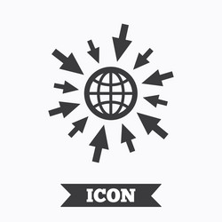 go to web icon globe with mouse cursors vector image