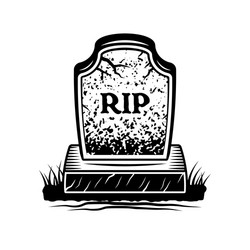 Grave with inscription rip graphic object vector