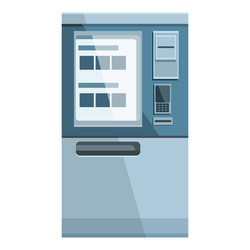 modern atm machine showing processing payment vector image